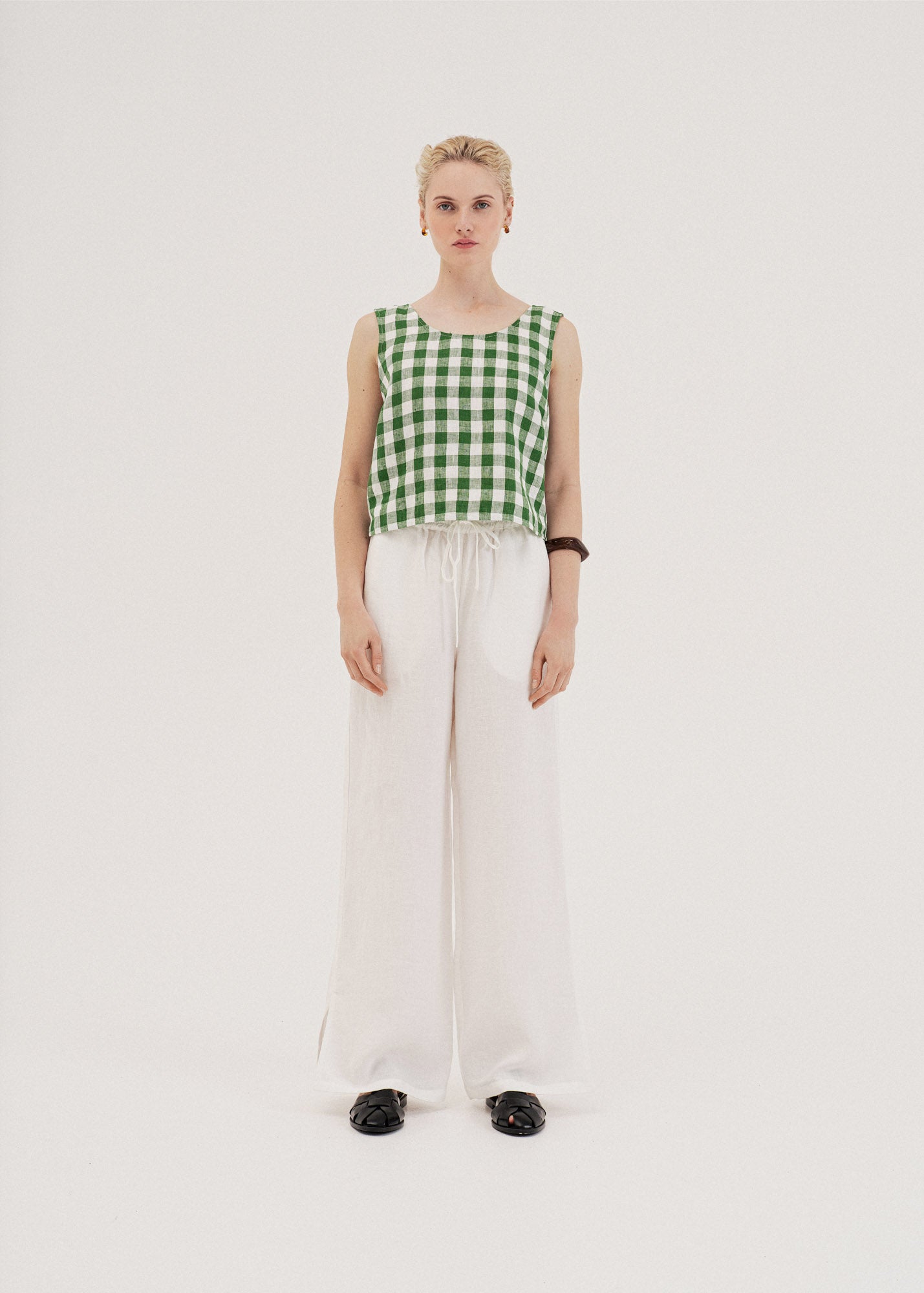 AmourLinen Linen dress Leah wide linen pants with slits Leah wide linen pants with slits