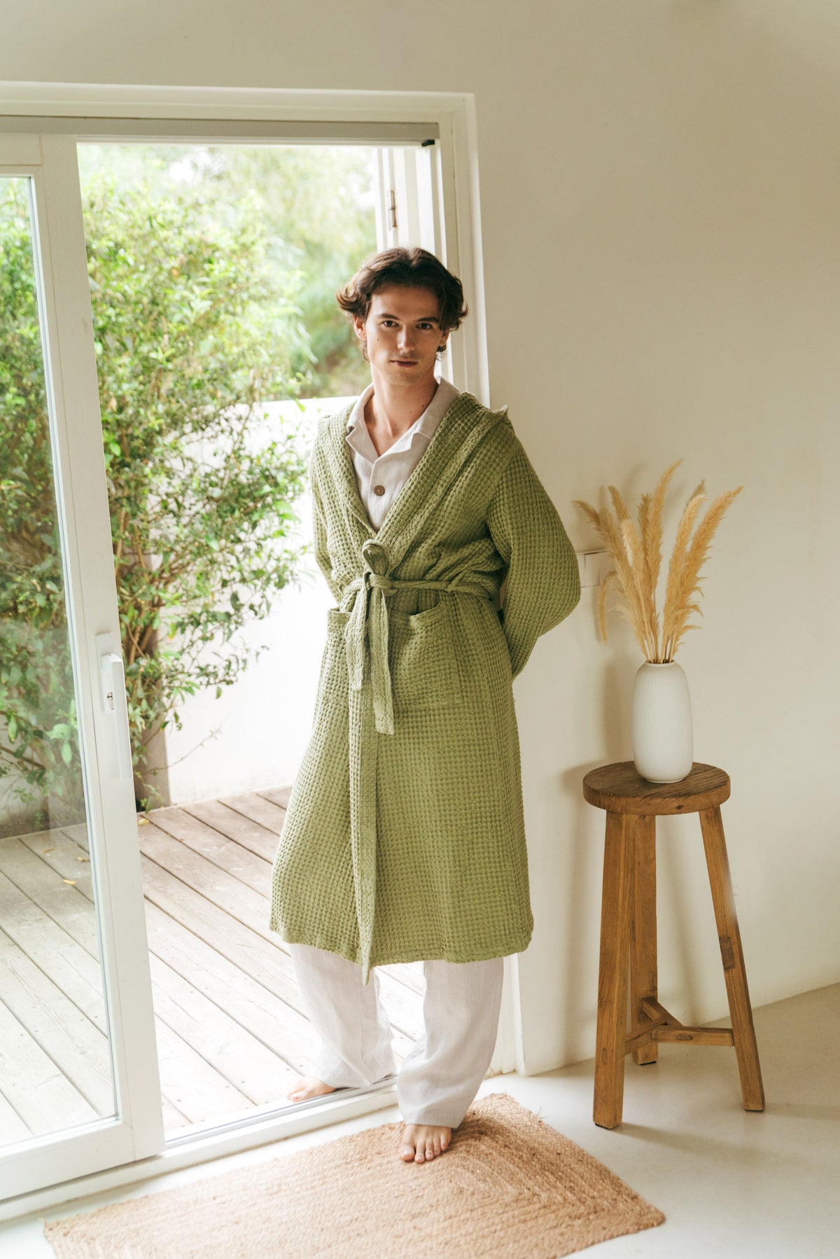 Men's Waffle Bathrobe